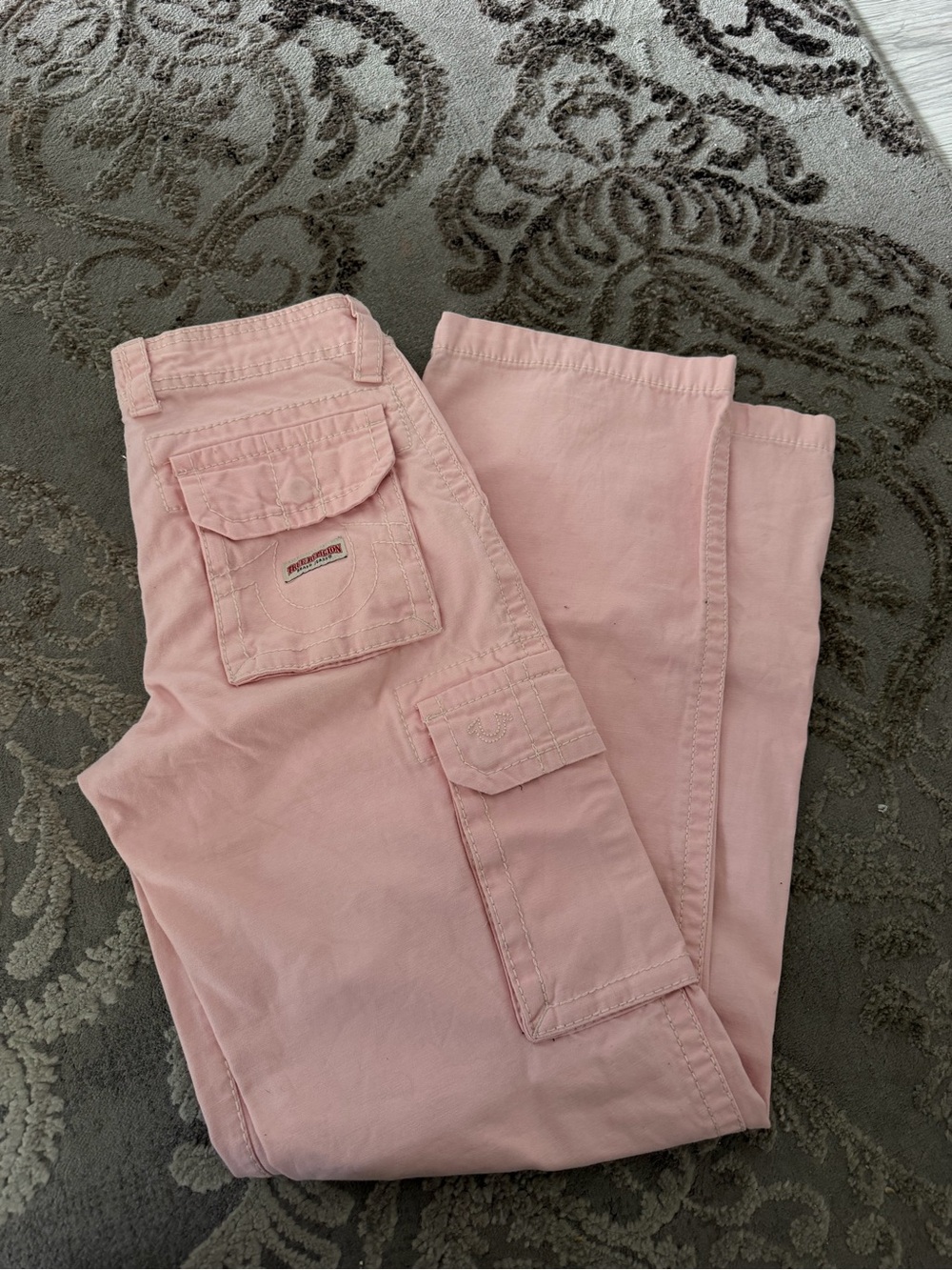 True Religion Pink Cargo Pants